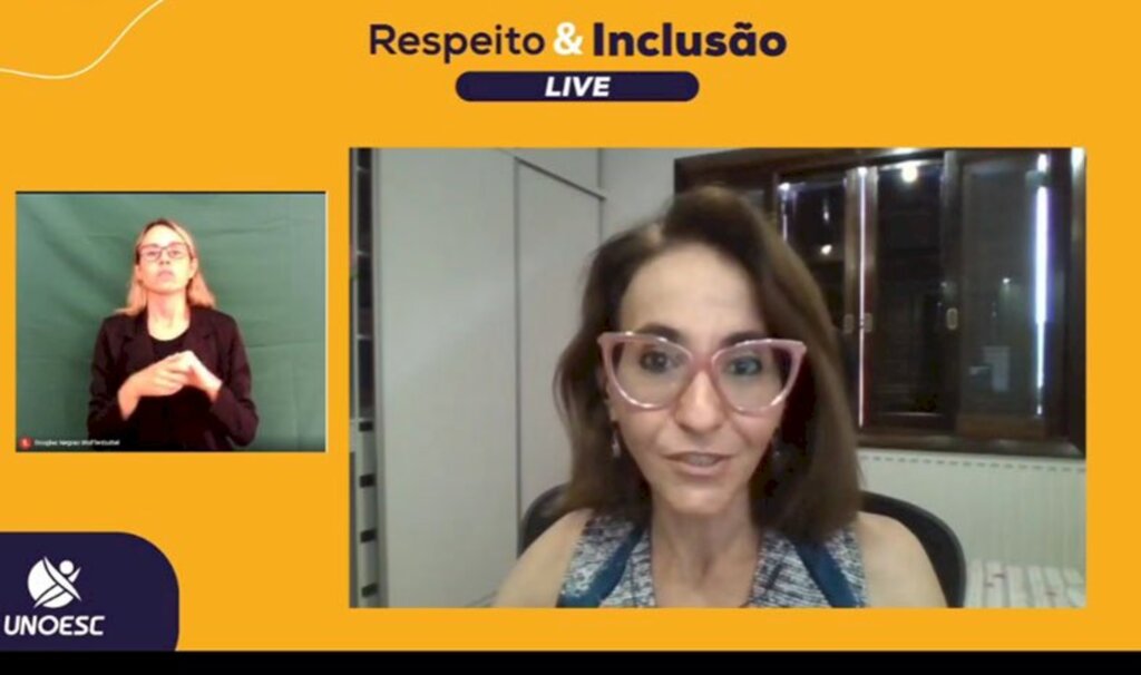 Assessoria de Imprensa Marketing e Comunicação Unoesc Joaçaba - A Unoesc promoveu na quinta-feira (03), a Live de Pessoas com deficiência e o mercado de trabalho: vamos falar sobre isso