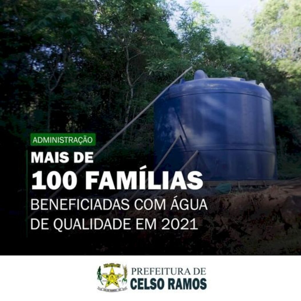 Mais de 100 famílias do município de Celso Ramos beneficiadas  com água de qualidade