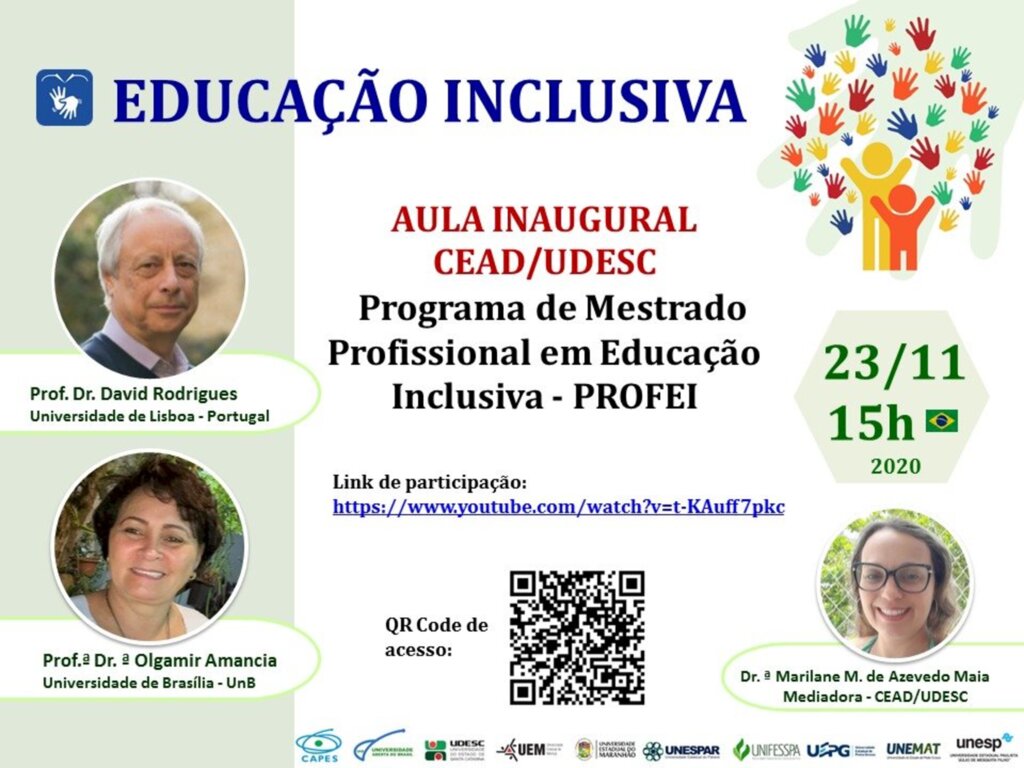 Mestrado em Educação Inclusiva da Udesc Cead tem aula inaugural na segunda