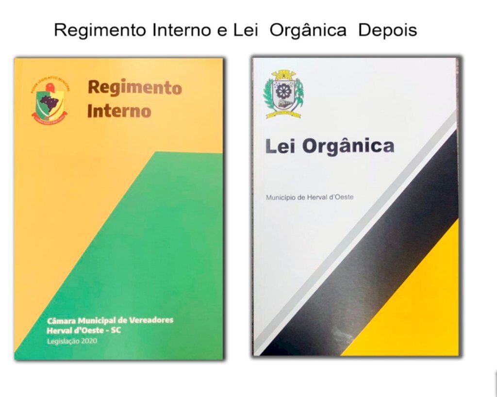 Anexo as fotos do antes e depois. - O Novo Regimento e a nova impressão da Lei Orgânica do município serão disponibilizados para mais de três mil alunos.