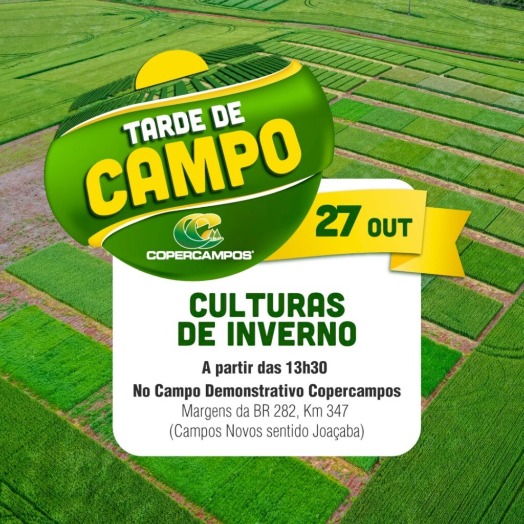 Copercampos realizará Tarde de Campo sobre Culturas de Inverno