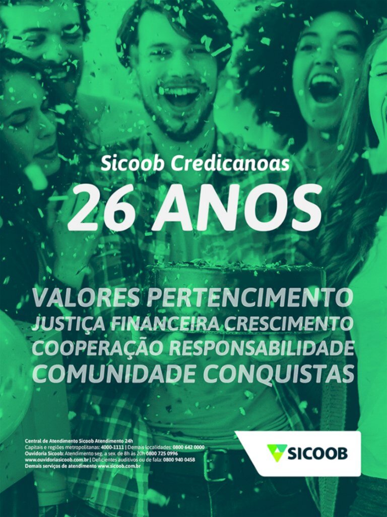 Sicoob Credicanoas Comemora seus 26 anos!