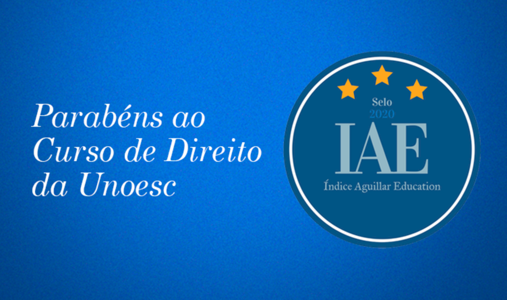 Adriano França Assessoria de Imprensa Marketing e Comunicação Unoesc Joaçaba - Curso de Direito da Unoesc é classificado entre os melhores do Brasil pelo Índice Aguillar Education