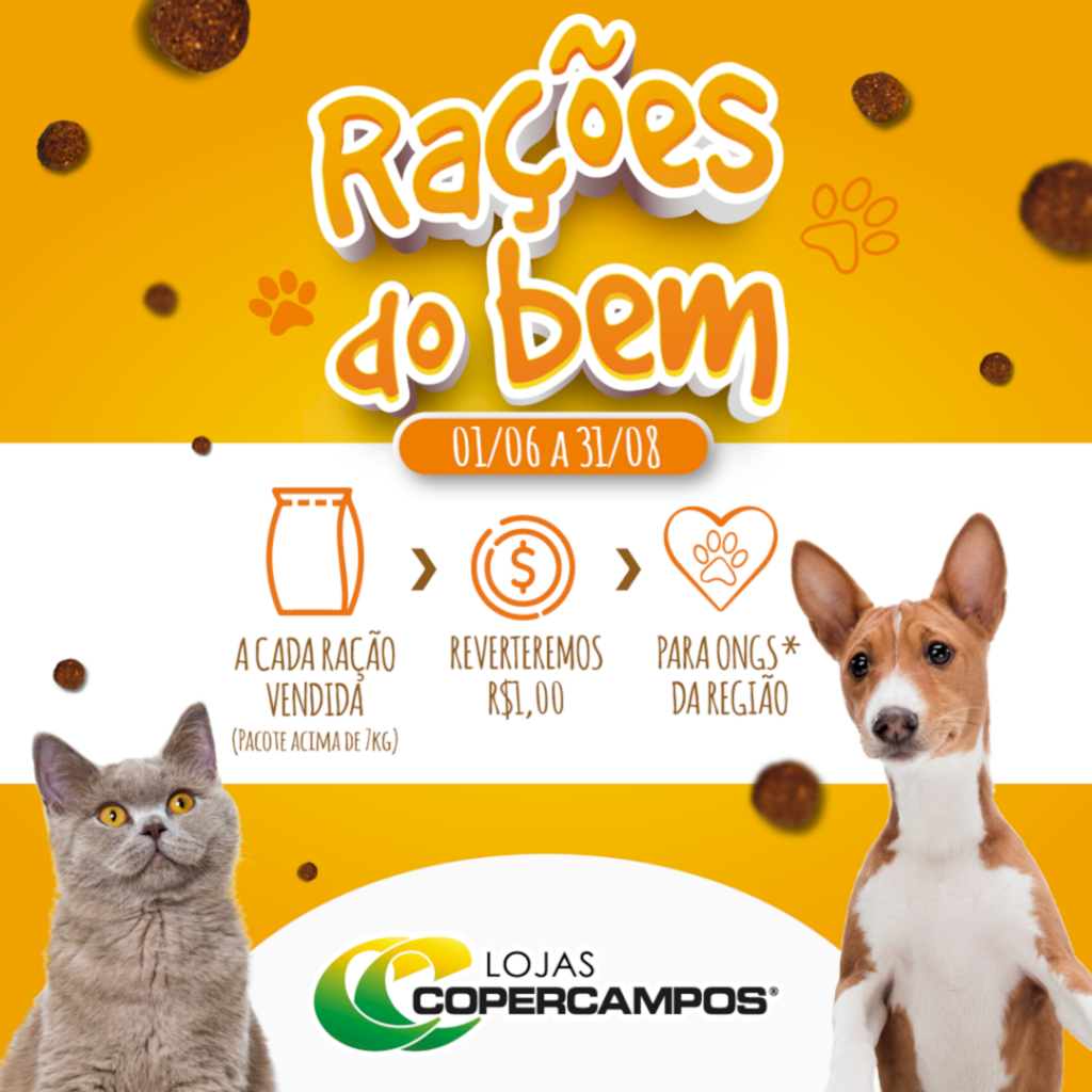 Lojas Copercampos promovem ação 'Rações do Bem'