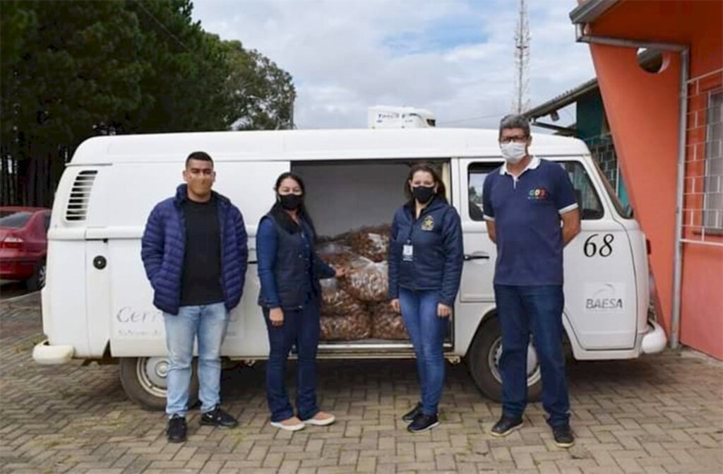 Secretaria Municipal de Assistência Social de Cerro Negro recebe doação de Kiwis