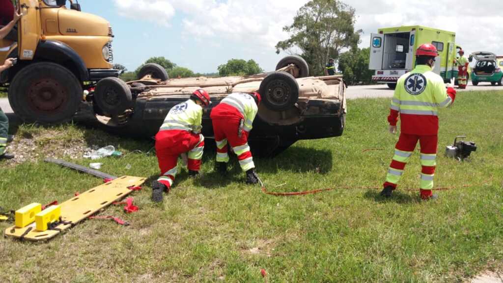 Ecosul realiza simulado de acidente na BR 392