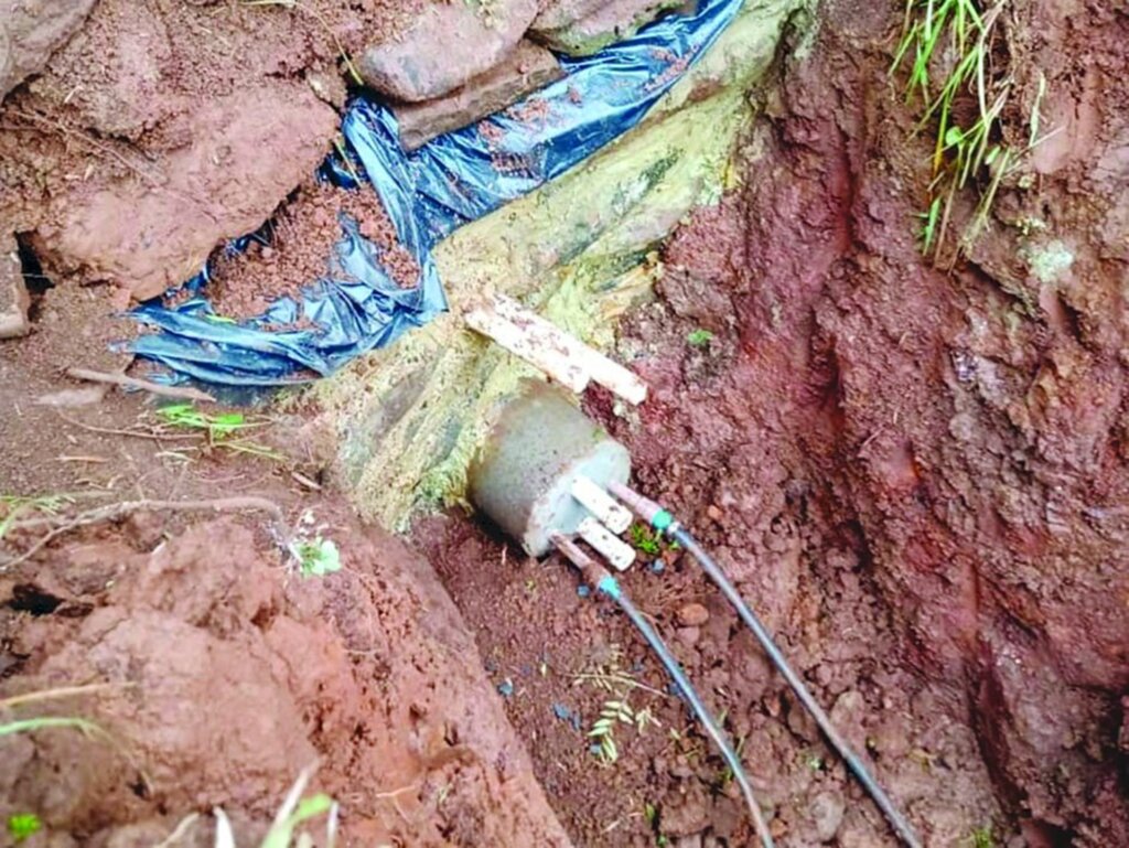 Proteção de fonte caxambu é construída em comunidade do interior do município de Cerro Negro