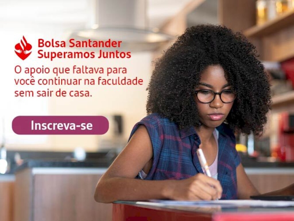 Assessoria de Imprensa Marketing e Comunicação Unoesc Joaçaba - Programa de Bolsas Santander Superamos Juntos, para cursos de Pós-graduação Stricto Sensu da Unoesc encerram-se dia 2 de agosto, os interessados devem acessar a plataforma on-line no site.