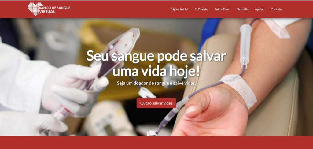 Banco de Sangue Virtual busca atrair doadores