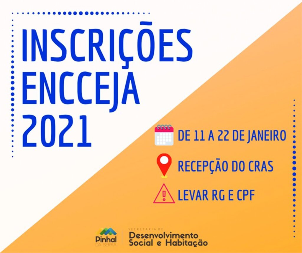 Encceja 2021: Inscrições abertas até 22 de janeiro em Pinhal da Serra