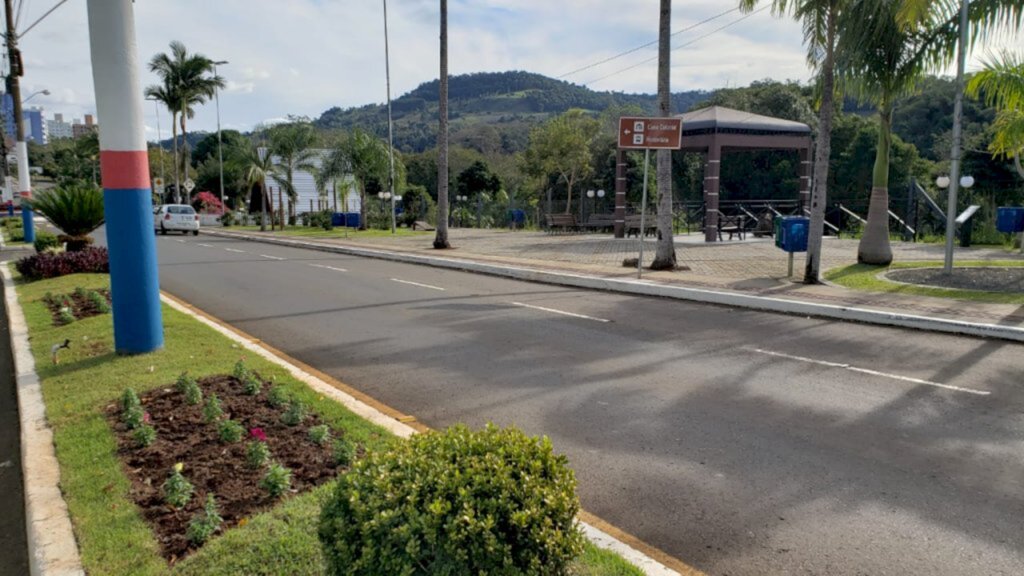 Piratuba ganha o colorido de flores da estação em canteiros centrais da Capital Turística