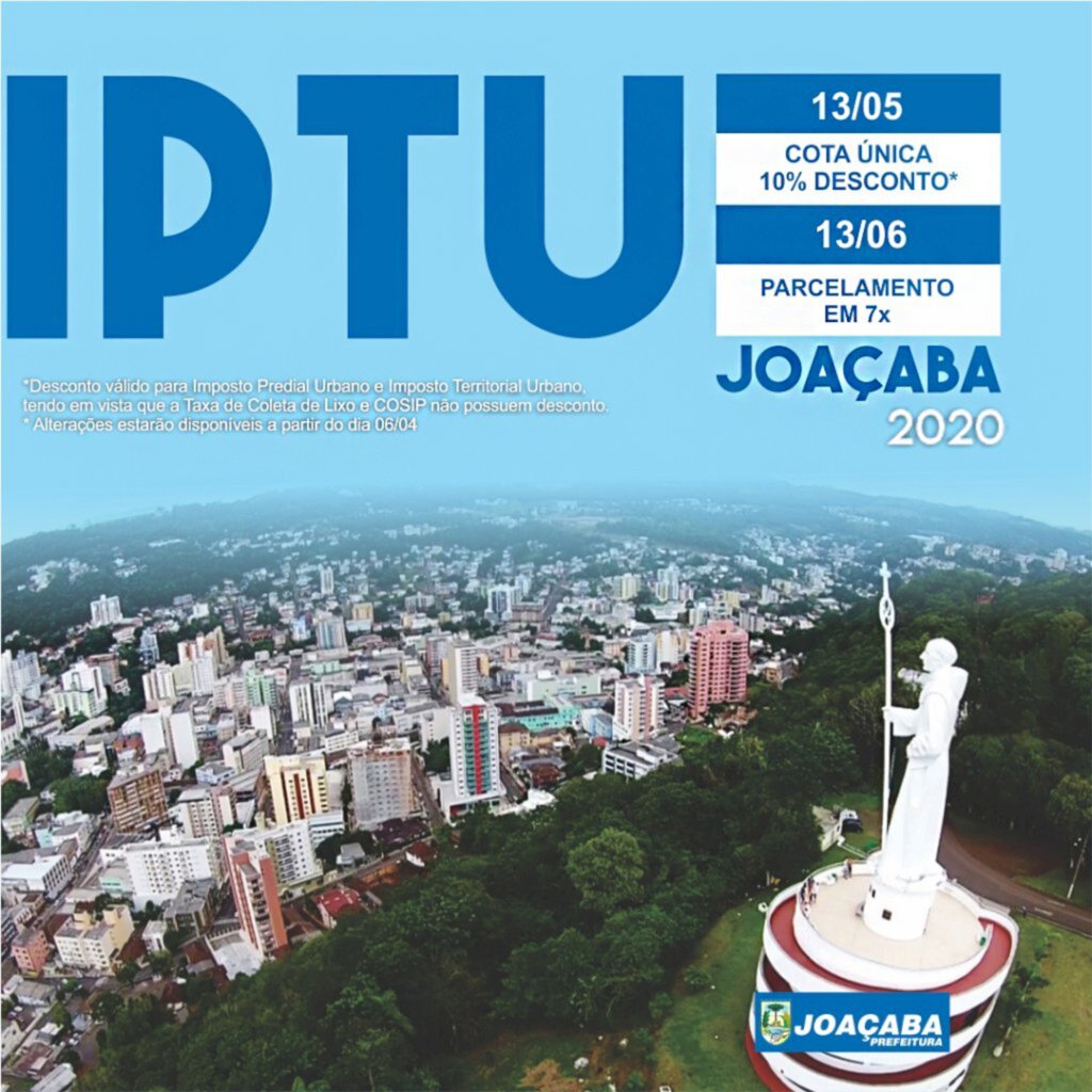 Primeira parcela do IPTU vence nesta semana