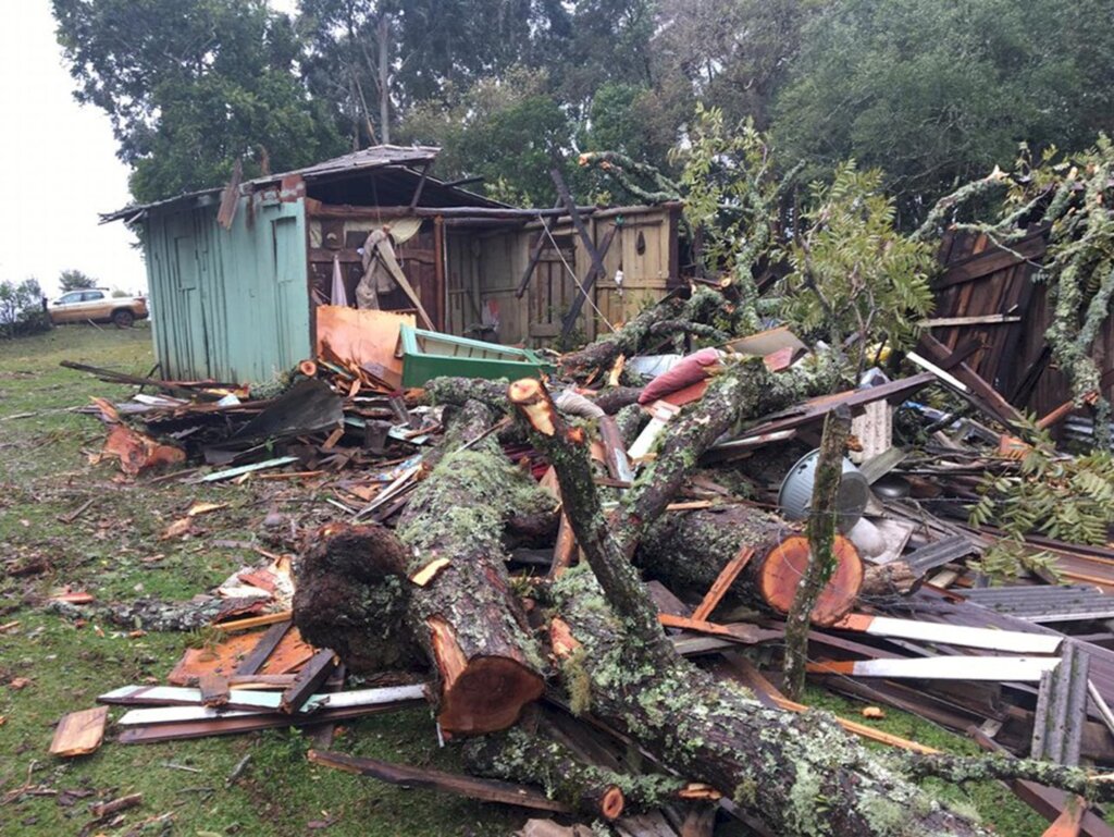 Pinhal da Serra decreta situação de emergência após passagem de ciclone