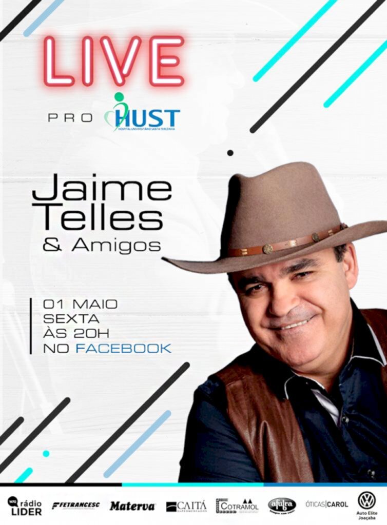 Live pró-HUST com Jaime Telles e amigos será realizada no Facebook