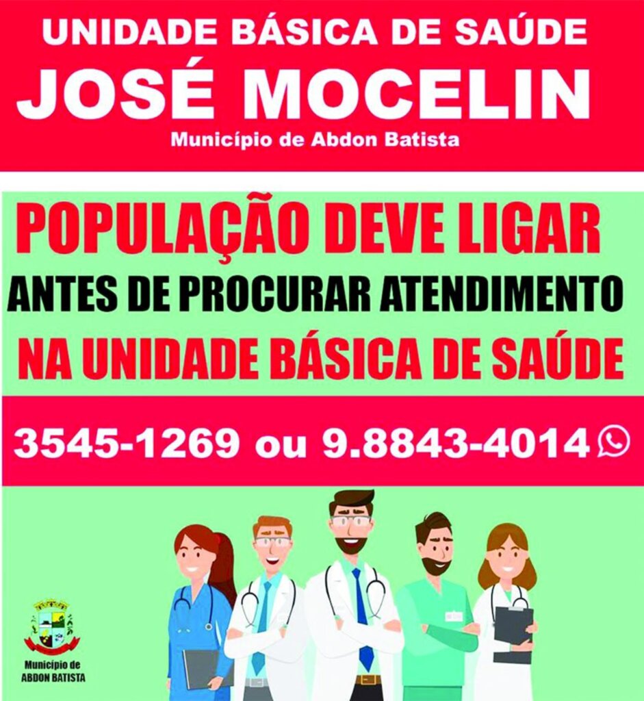 População deve ligar antes de procurar atendimento na Unidade de Saúde de Abdon Batista