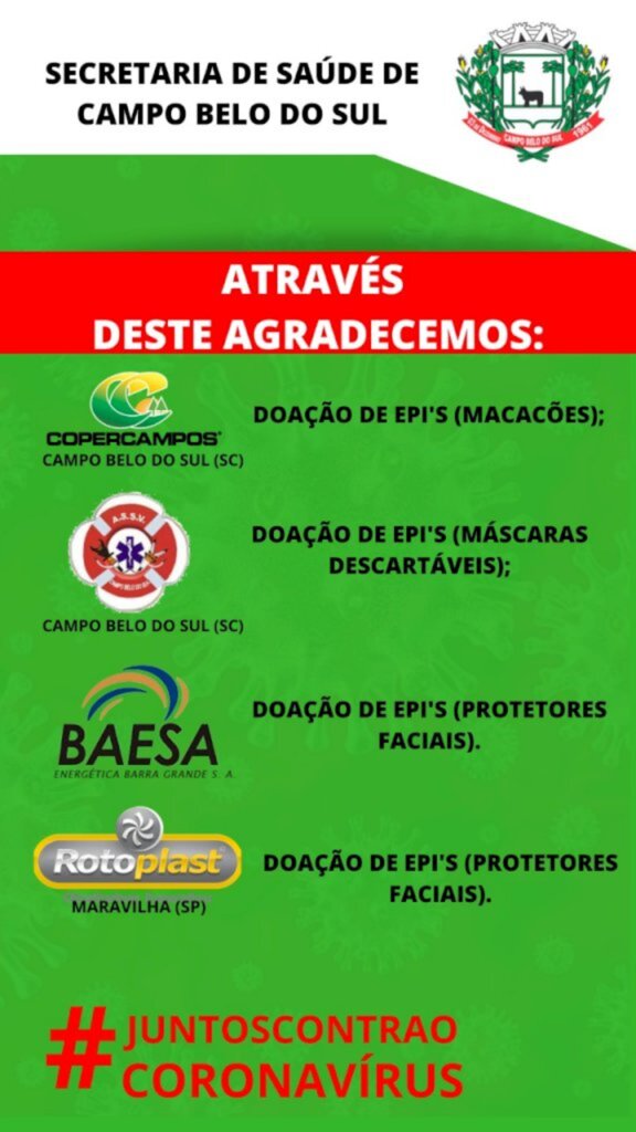Entidades campo-belenses foram contempladas com EPIs para profissionais da área da saúde.