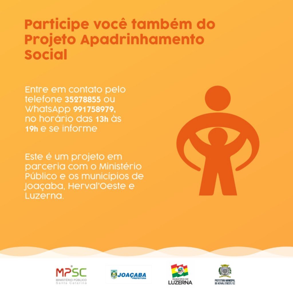 Município de Joaçaba adere ao Projeto Apadrinhamento Social