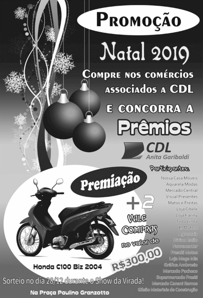 Iniciou nesta semana a Promoção 'Natal CDL' em Anita
