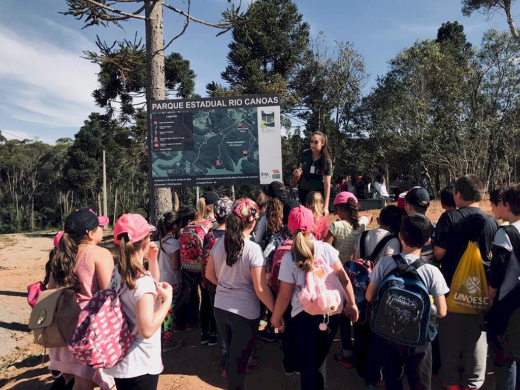 Alunos do Núcleo Rafaela participam de Mostra  de Biodiversidade no Parque Rio Canoas