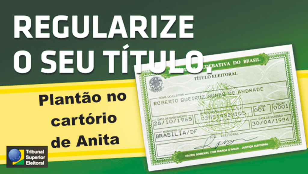 Cartório Eleitoral fará plantão especial neste sábado em Anita Garibaldi