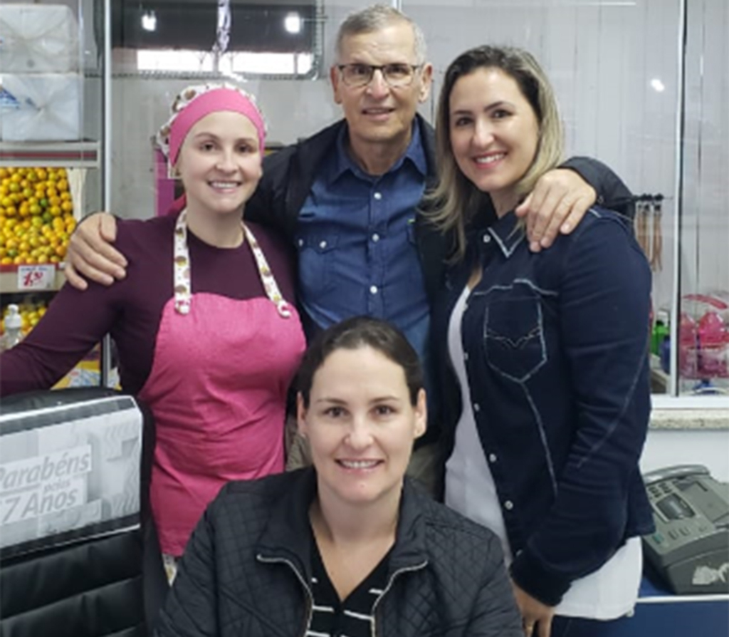 União de pai e filhas que gera  orgulho e bons resultados no  empreendimento familiar