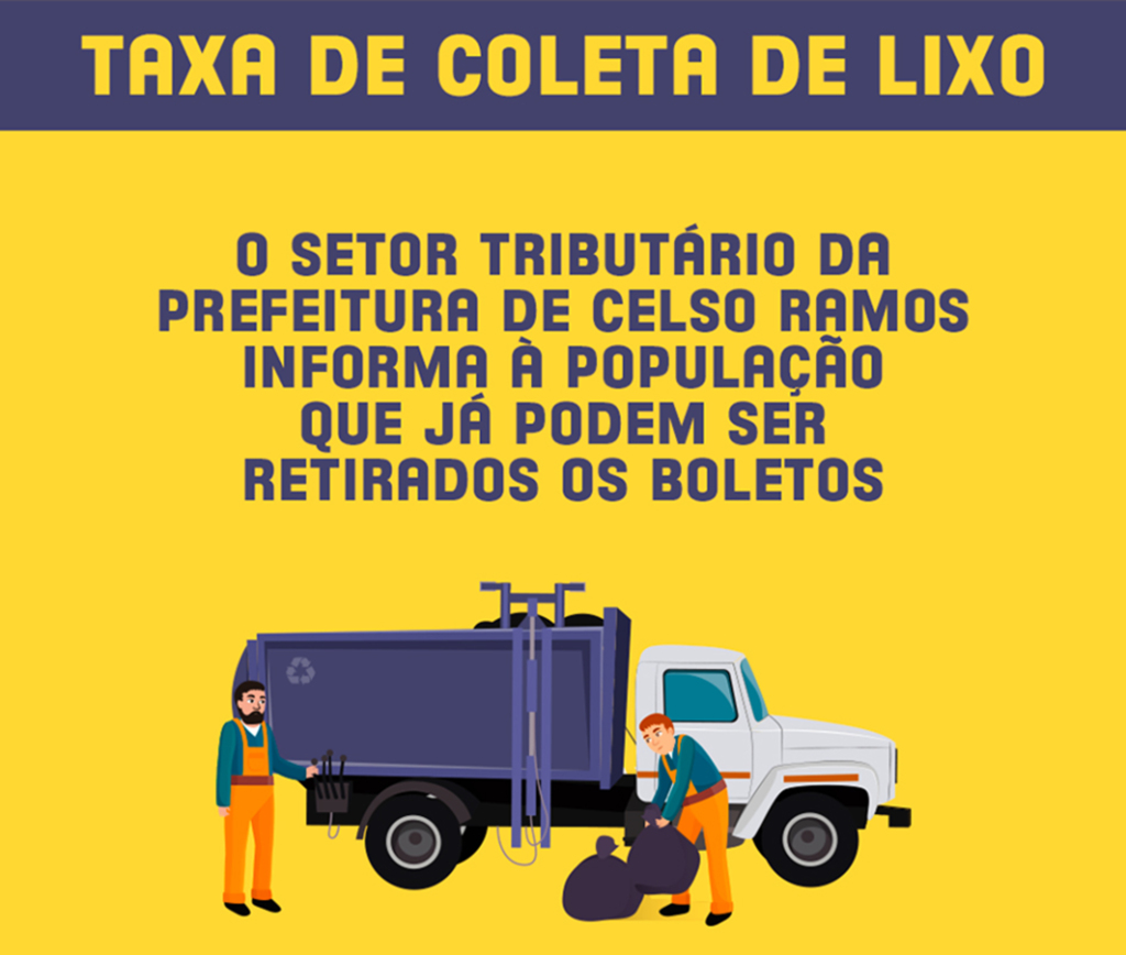 Boletos da taxa de coleta de lixo já podem ser retirados em Celso