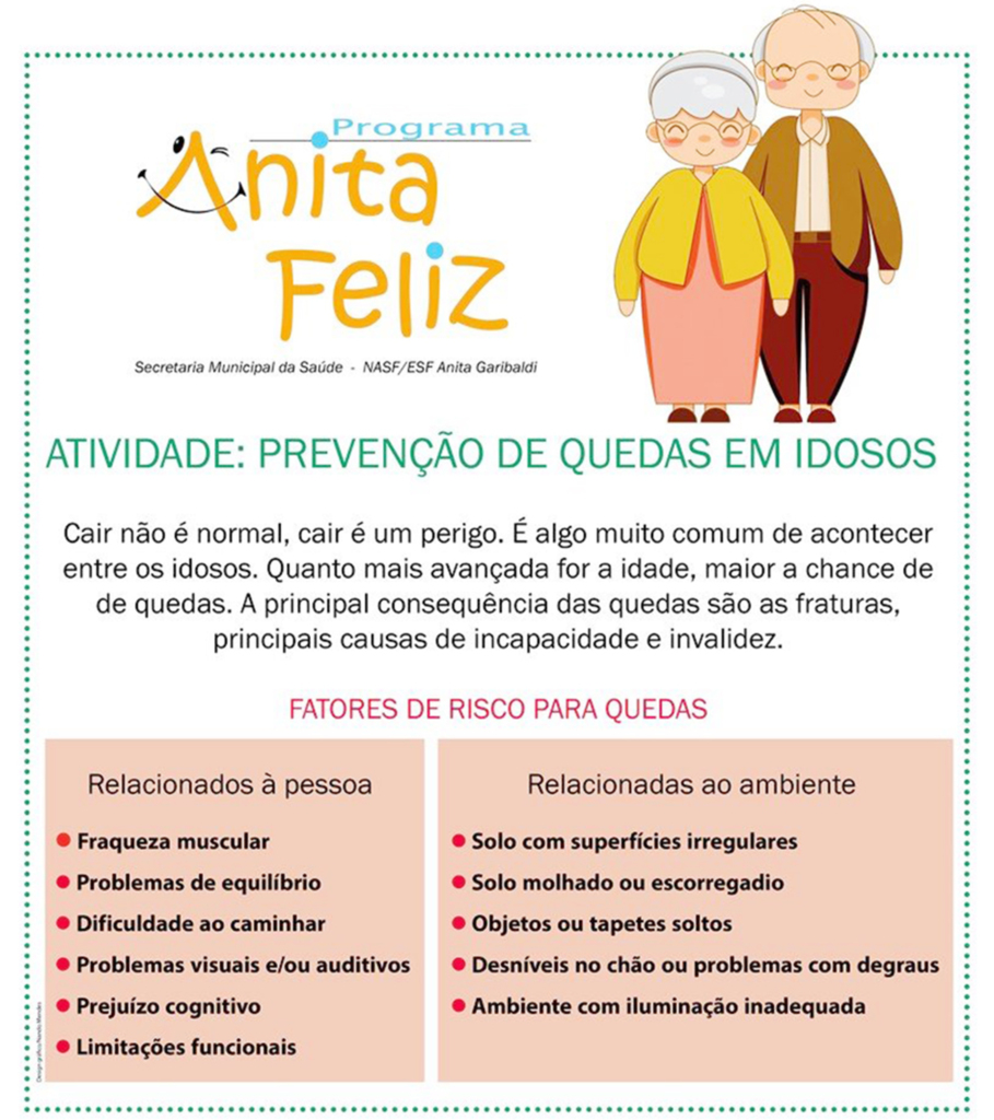 O risco de quedas em pessoas idosas