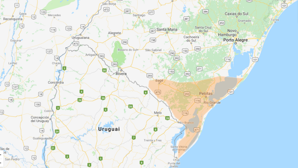 Temporal deve atingir a Zona Sul, alerta Inmet