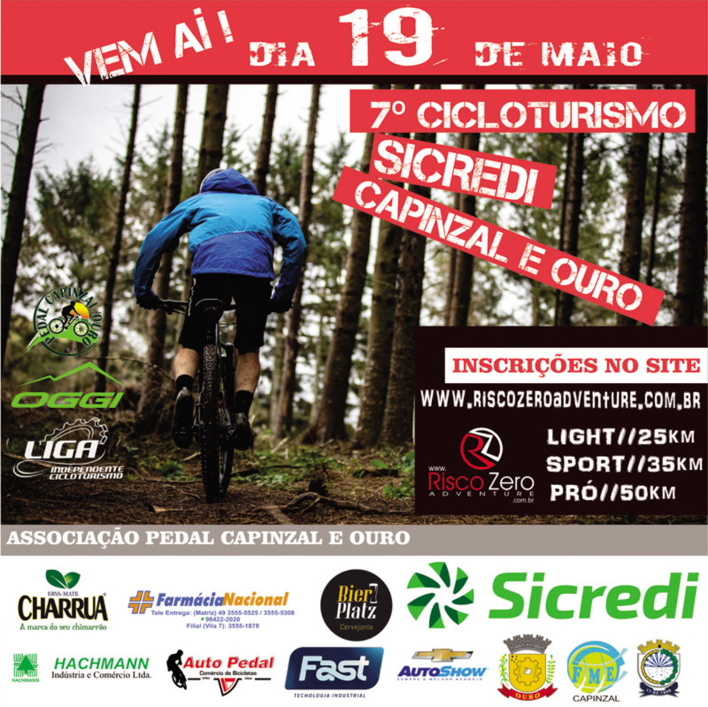 7º CICLOTURISMO SICREDI CAPINZAL E OURO