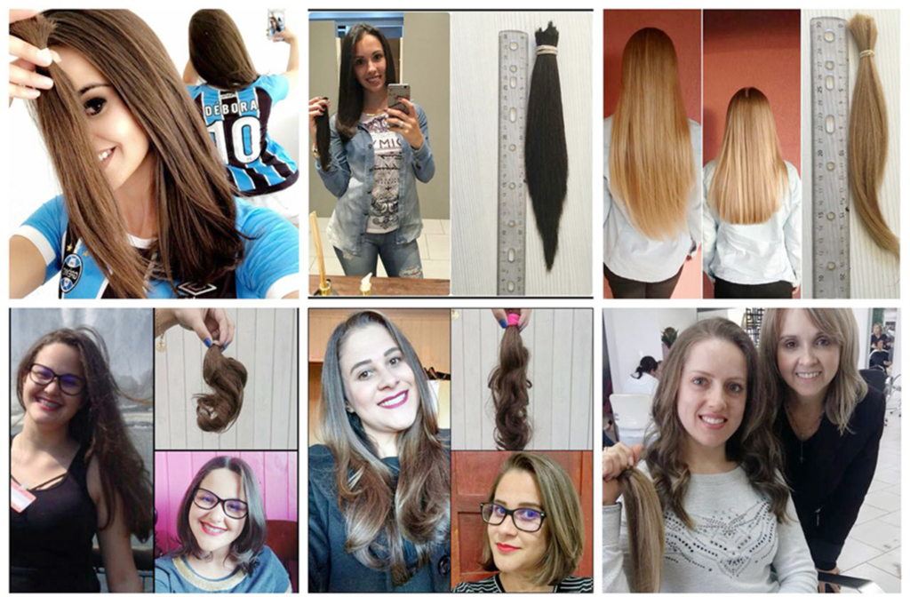 Doe parte de seu  cabelo e contribua para  o sorriso de uma mulher
