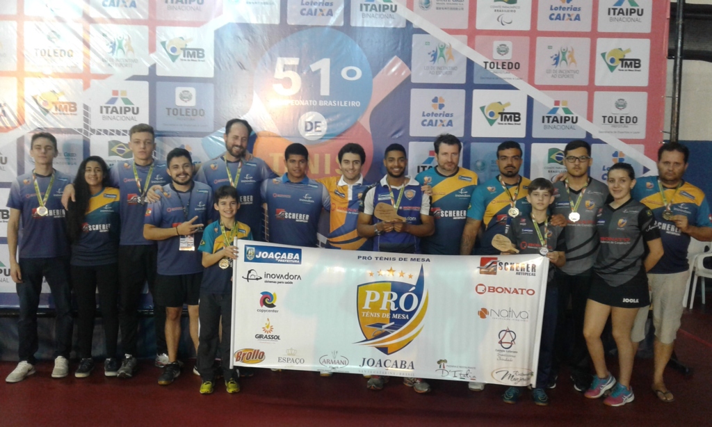  - Pró Tênis de Mesa de Joaçaba presente no Campeonato Brasileiro em Toledo.