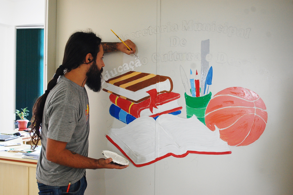 A música e a pintura como fonte de trabalho e inspiração