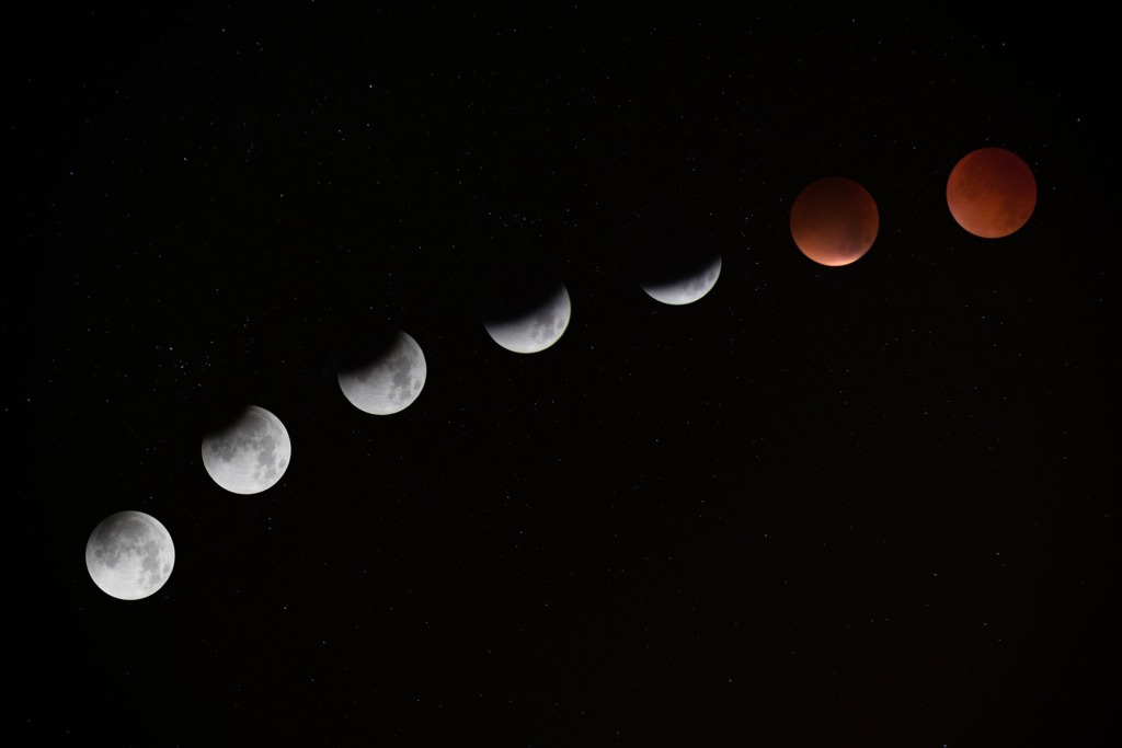 A lua nasce vermelha