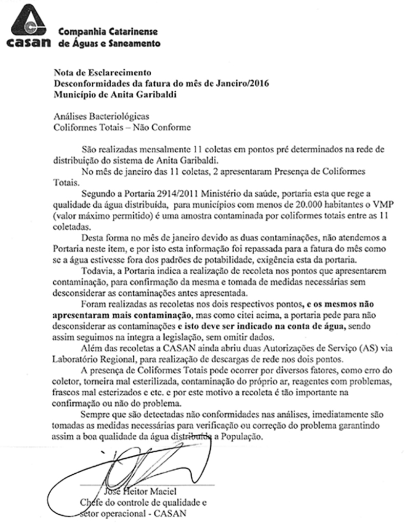 Você já prestou atenção nas informações que constam nas faturas de água?