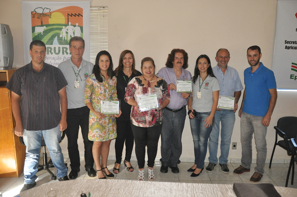  - Equipe técnica presente no evento da Epagri em Anita Garibaldi
