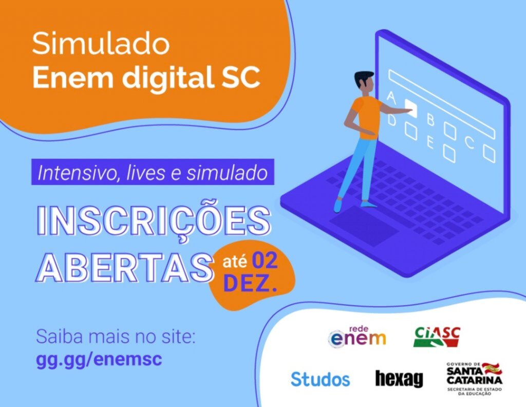 Secretaria de Educação e parceiros lançam Simulado Enem Digital para alunos do 3º ano da rede estadual