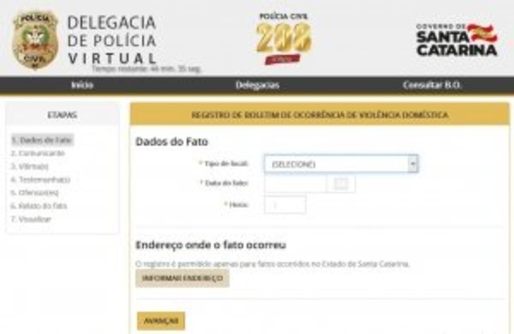 Reprodução - Lei sancionada na semana passada oficializa registro de casos de violência contra a mulher na Delegacia Virtual.