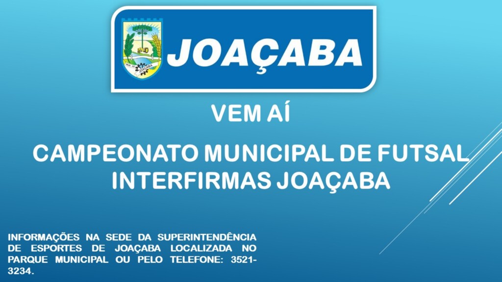 Abertas as inscrições para o Campeonato Municipal Interfirmas de Futsal de Joaçaba