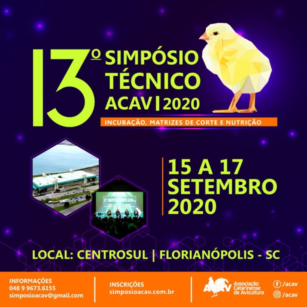 Em setembro, Florianópolis sediará a 13ª edição do Simpósio da ACAV