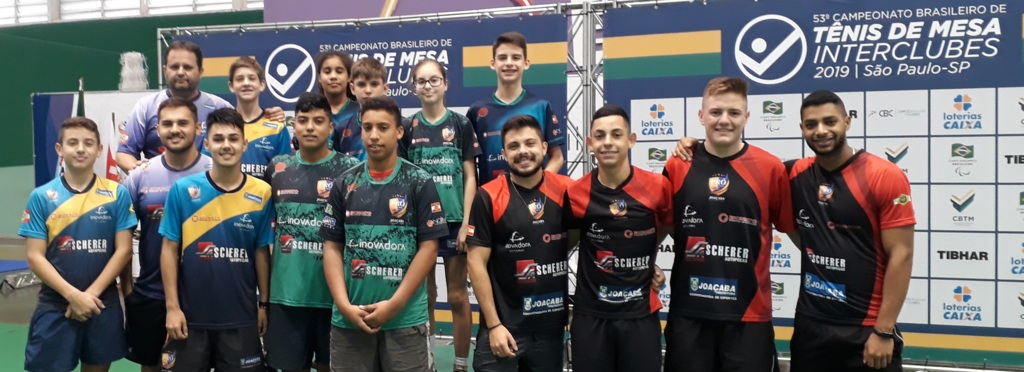  - Atletas da Pró Tênis de Mesa de Joaçaba no Campeonato Brasileiro em SP.