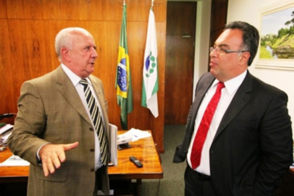 Presidentes do Fórum da Mídia Regional e da Adjori em Brasília