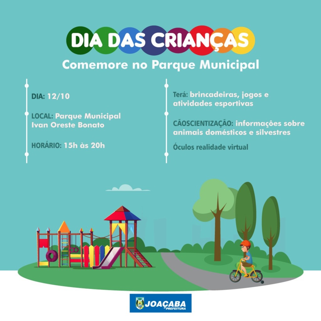 Dia das Crianças terá evento especial no Parque Municipal