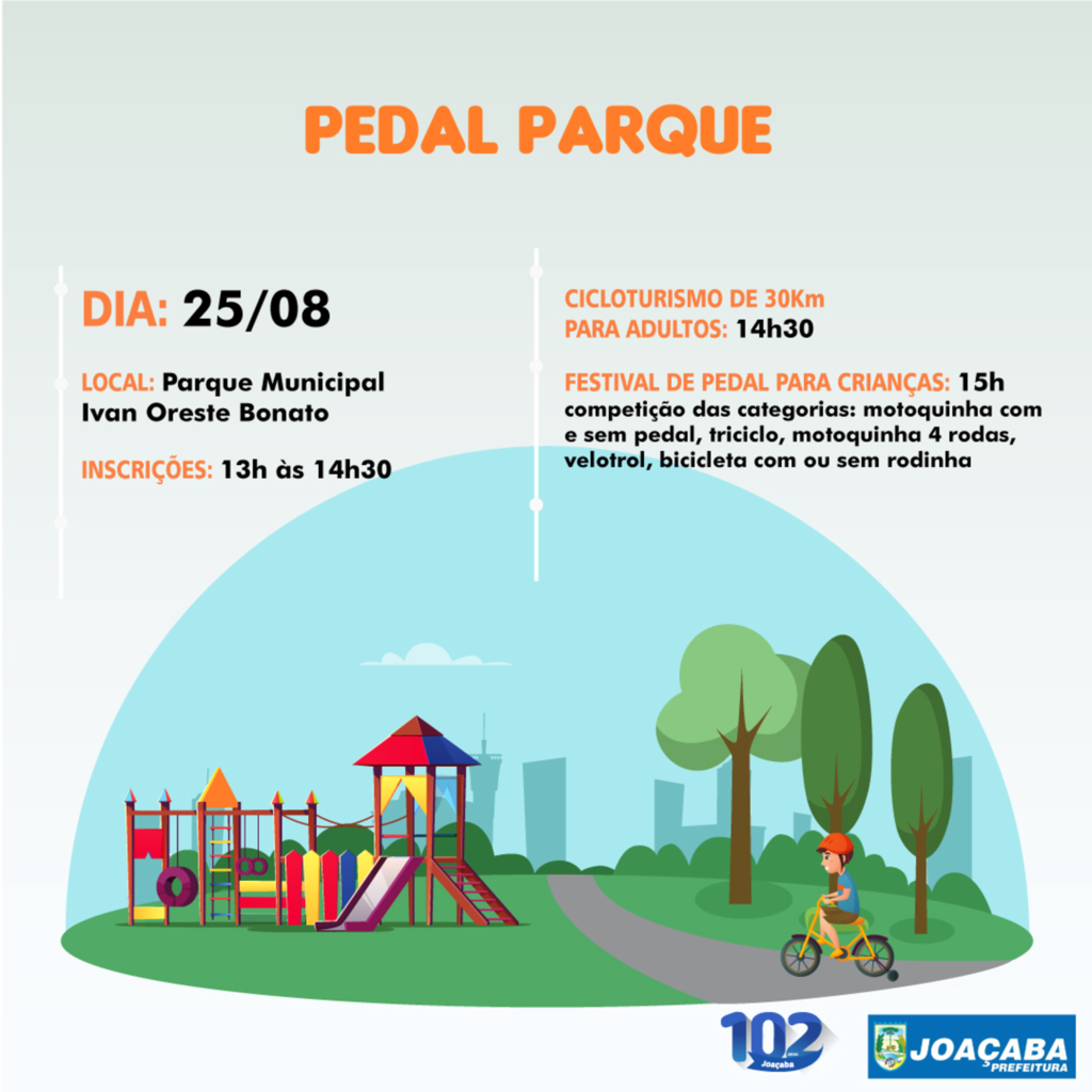 1º Pedal Parque de Joaçaba acontece no próximo dia 25