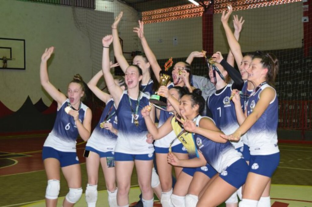  - Colégio Evangélico Jaraguá, de Jaraguá do Sul, campeão no vôlei feminino - Fotos: Antonio Prado / Fesporte