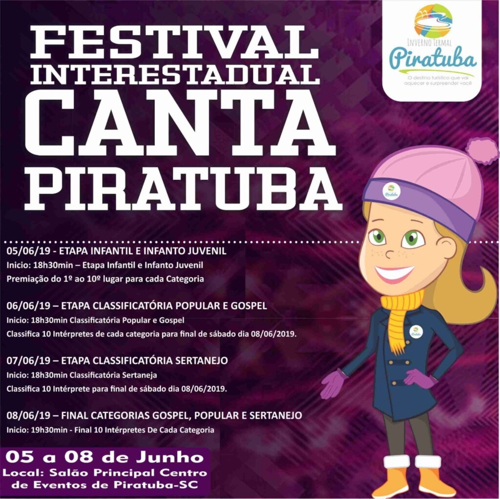 FESTIVAL INTERESTADUAL DA CANÇÃO ABRE TEMPORADA DO INVERNO TERMAL EM PIRATUBA