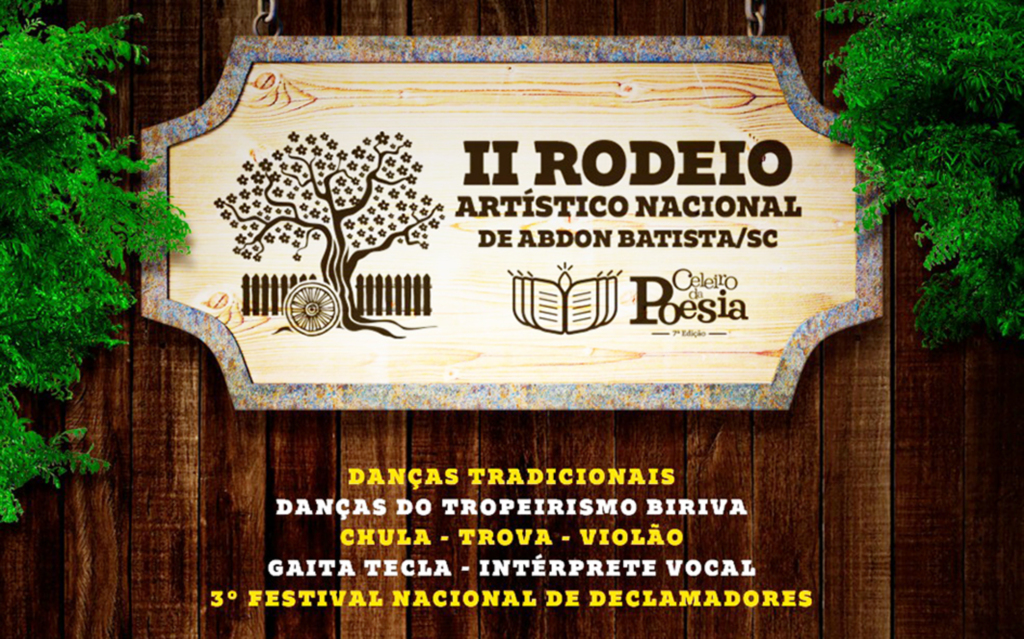 2º Rodeio Artístico Nacional de Abdon Batista e  7º Celeiro da Poesia supera expectativa de inscrições