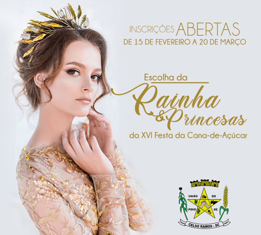 Abertas inscrições para escolha da rainha e princesas da Festa da Cana-de-Açúcar