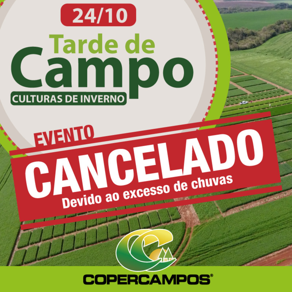 Copercampos cancela Tarde de Campo - Culturas de Inverno