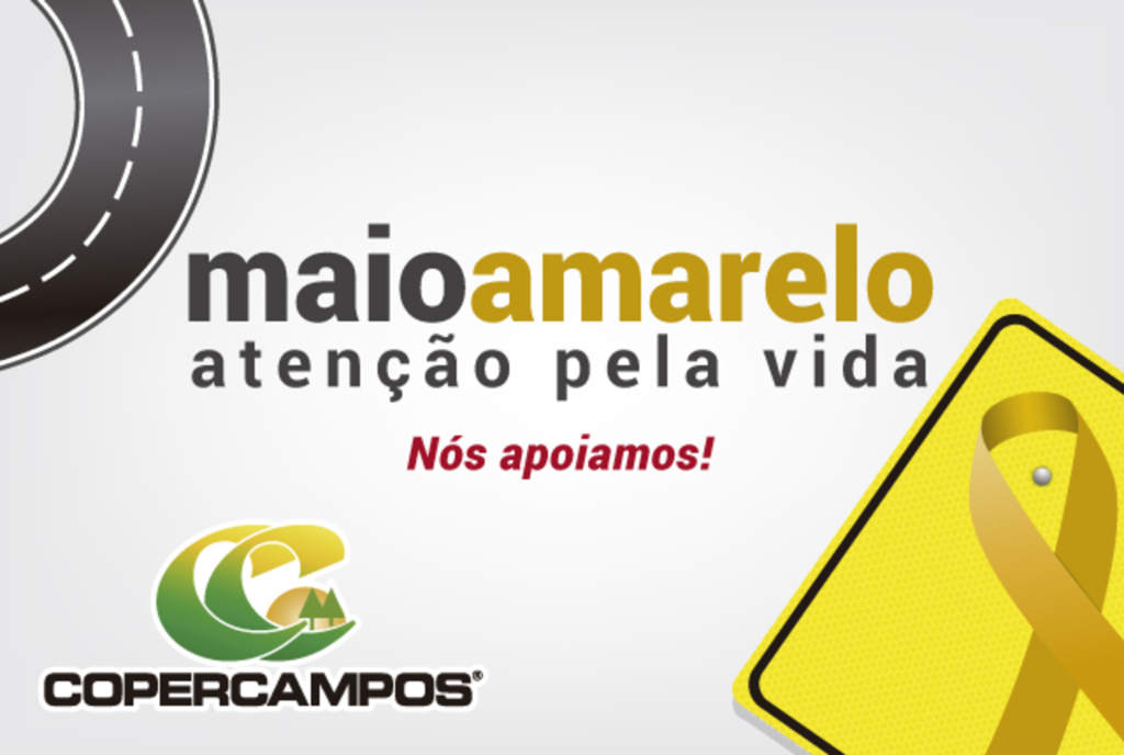 Campanha Maio Amarelo da Copercampos acontece de 14 a 16 de maio