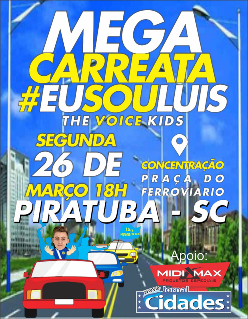 Classificado para a semifinal do The Voice Kids: Mega Carreata em apoio a Luis Henrique Schultz